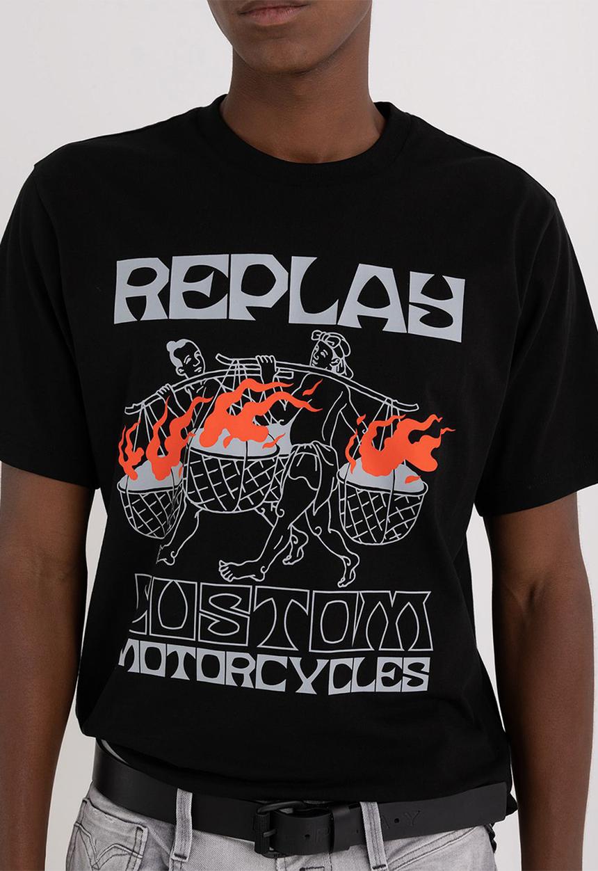 Replay - Basic jersey 30/1 - black