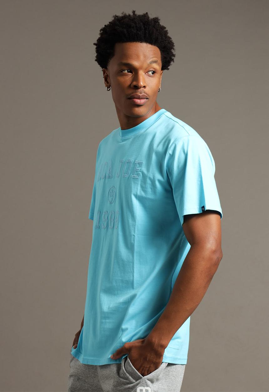 Aca Joe - Mens aca joe tonal embroidery short sleeve crew tee - bachelor button