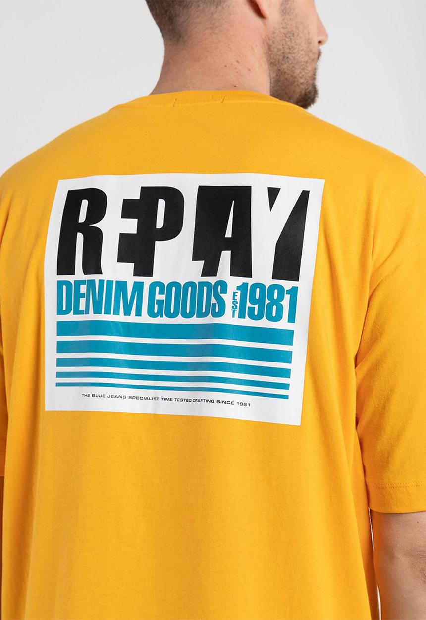 Replay - 30/1 Single cotton jersey - ocra yellow