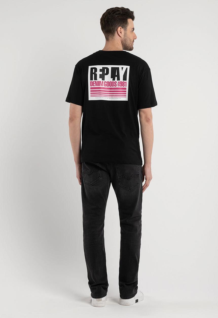Replay - 30/1 Single cotton jersey - black