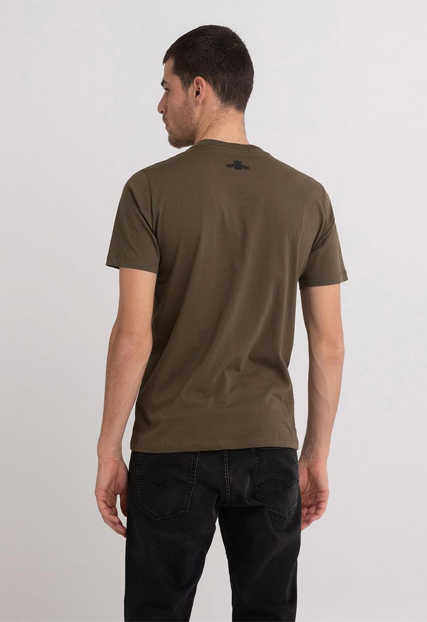 Replay - Compact cotton jersey - army green