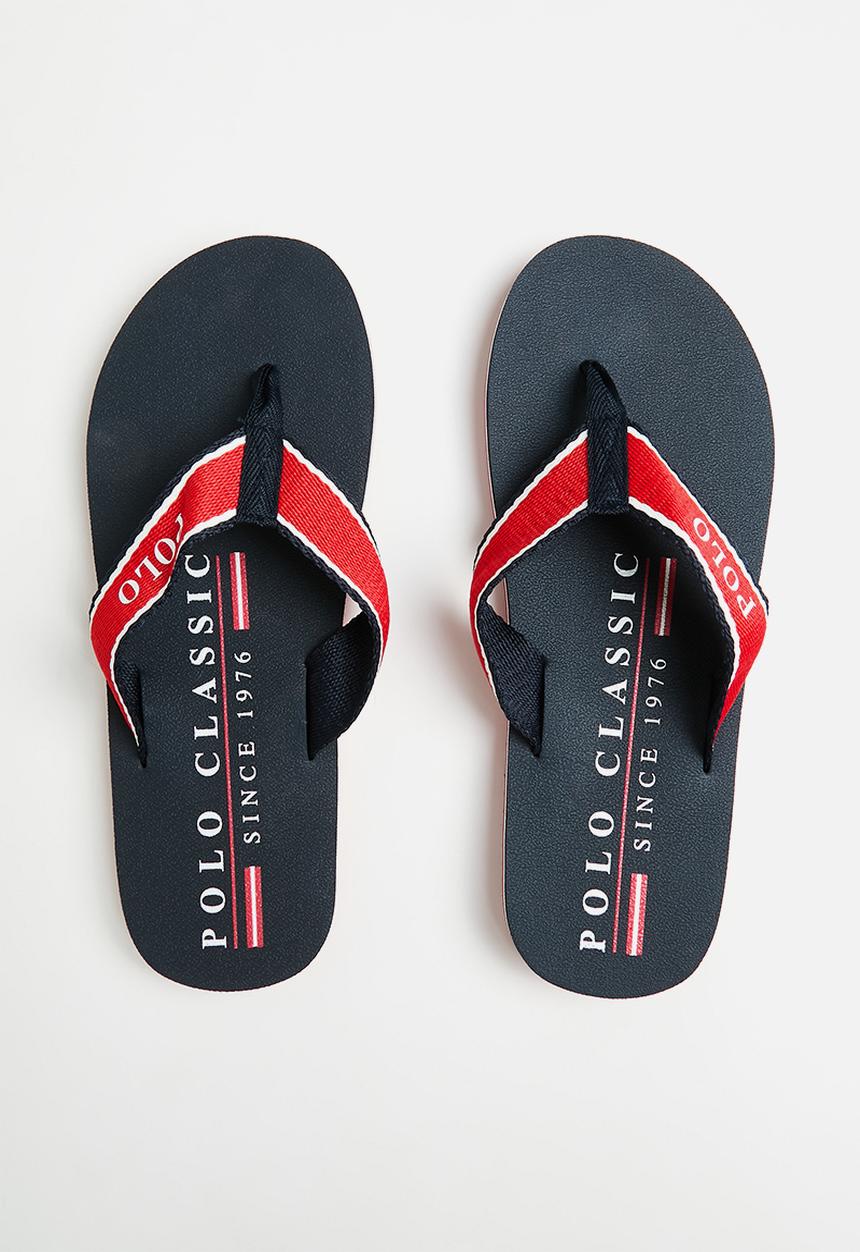 POLO - Polo jacquard flip flop - navy 