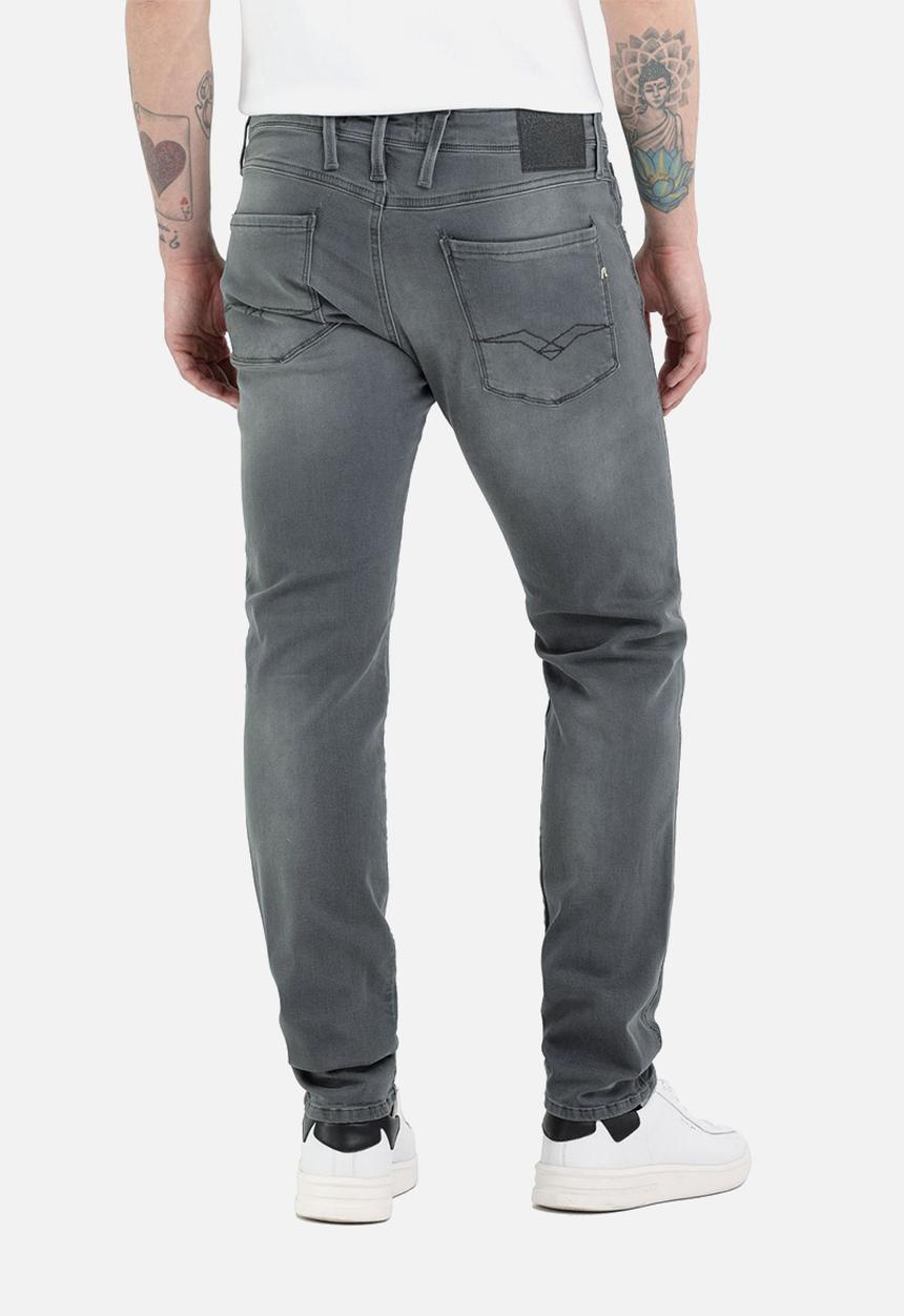 Replay - ANBASS 11 oz black power stretch denim - dark grey