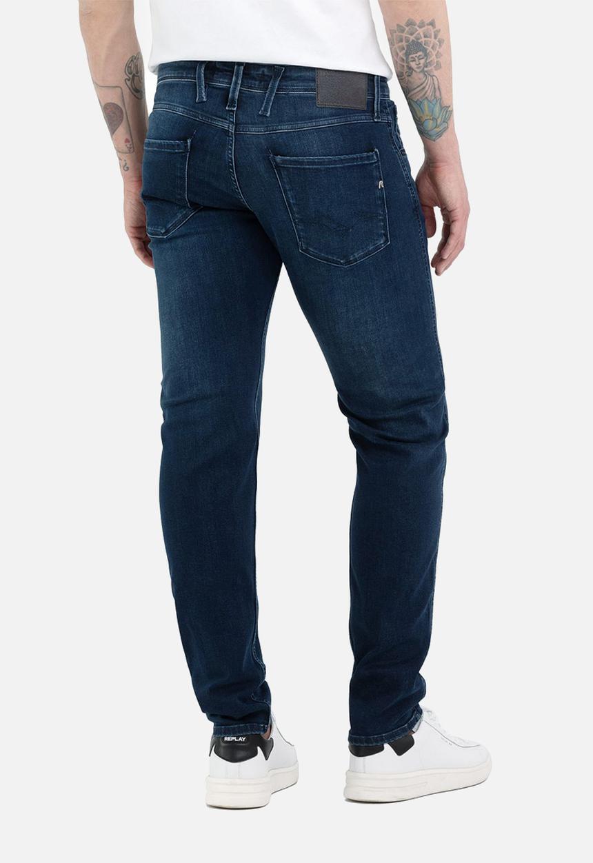 Replay - ANBASS 10 oz dark indigo power stretch denim - dark blue