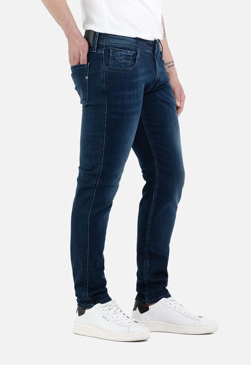 Replay - ANBASS 10 oz dark indigo power stretch denim - dark blue