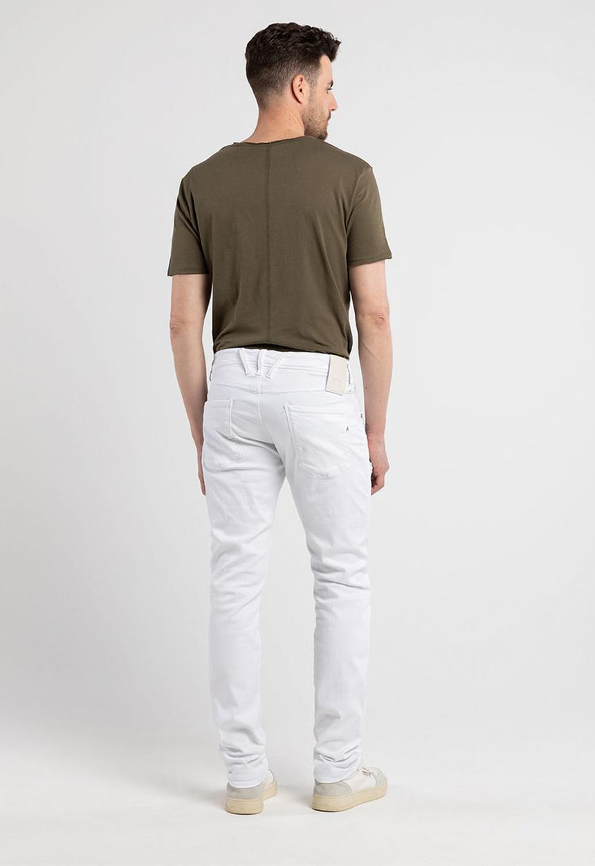 Replay - 10.5 OZ bull hyperflex stretch denim slim - white