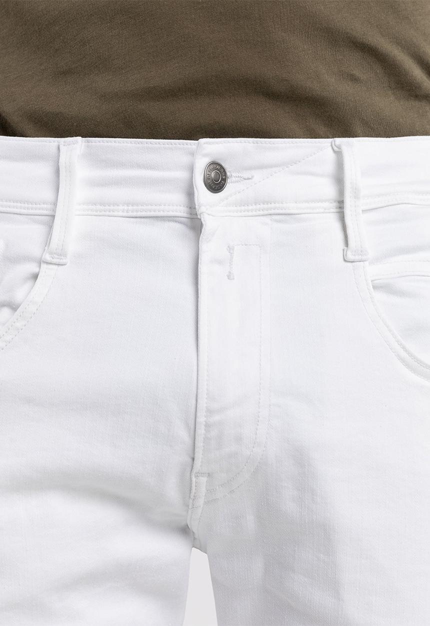 Replay - 10.5 OZ bull hyperflex stretch denim slim - white