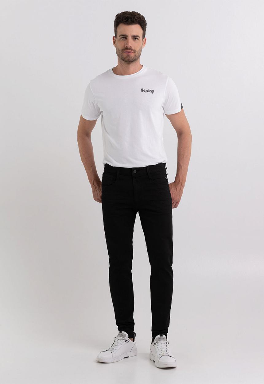 Replay - 11.5 OZ black modal power stretch denim super slim - black