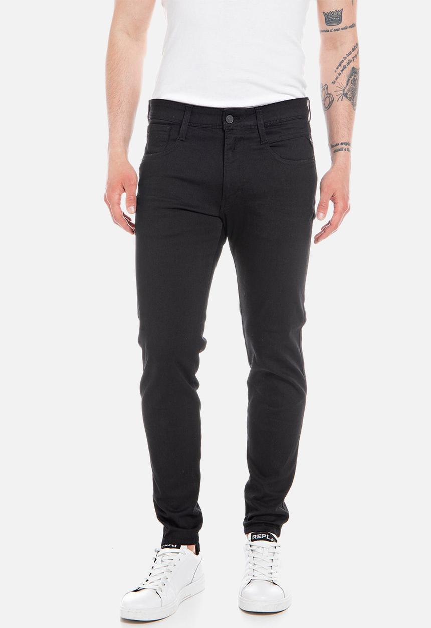 Replay - 11.5 OZ black modal power stretch denim super slim - black