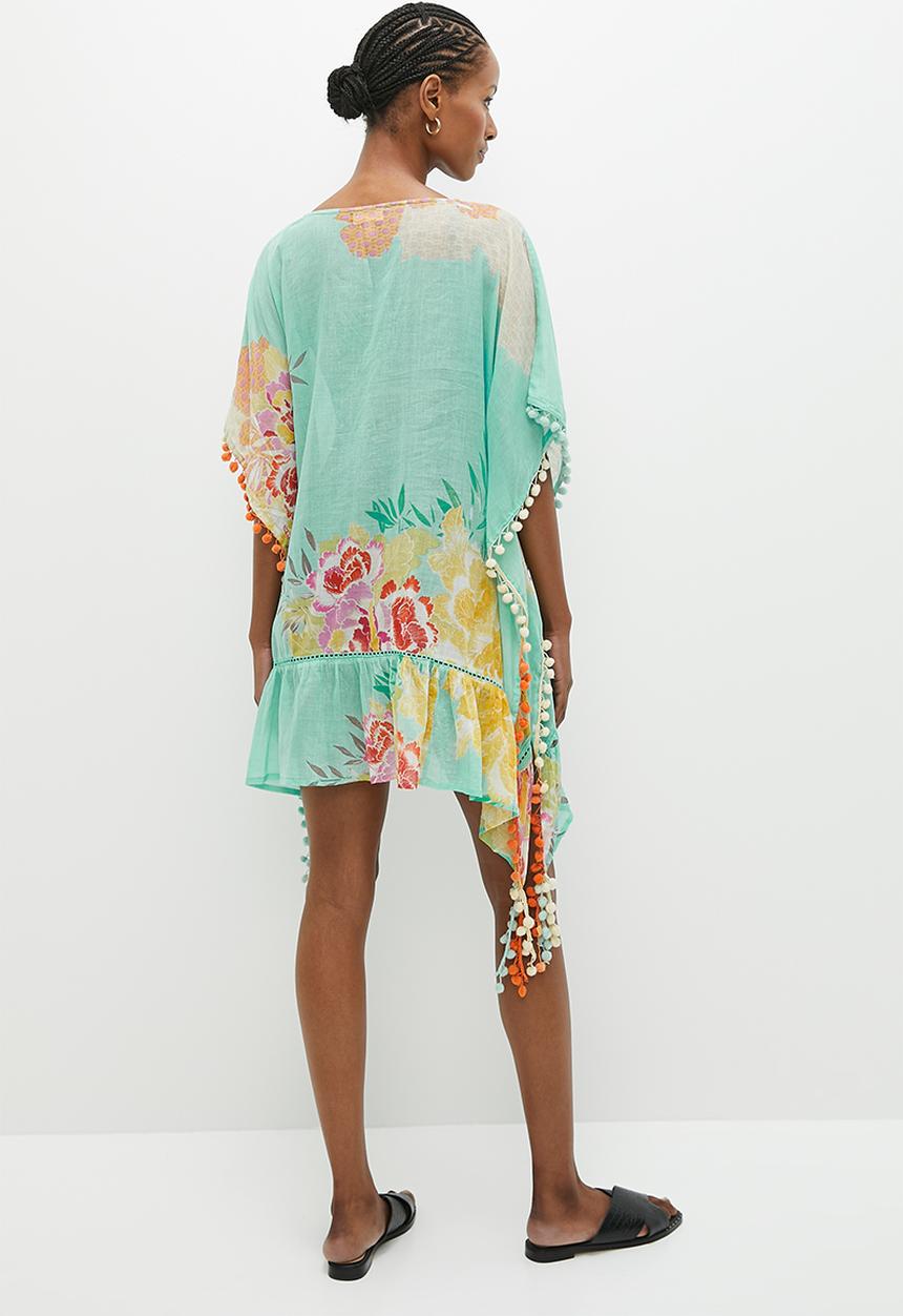 Stella Morgan - Floral printed kaftan blouse - blue