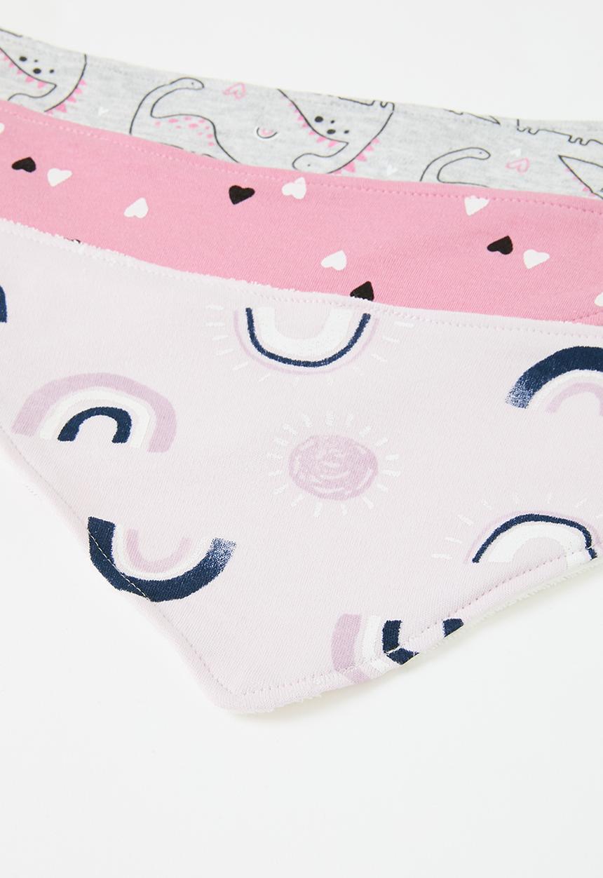 Pop Candy - Baby 3 pack bibs - pink 