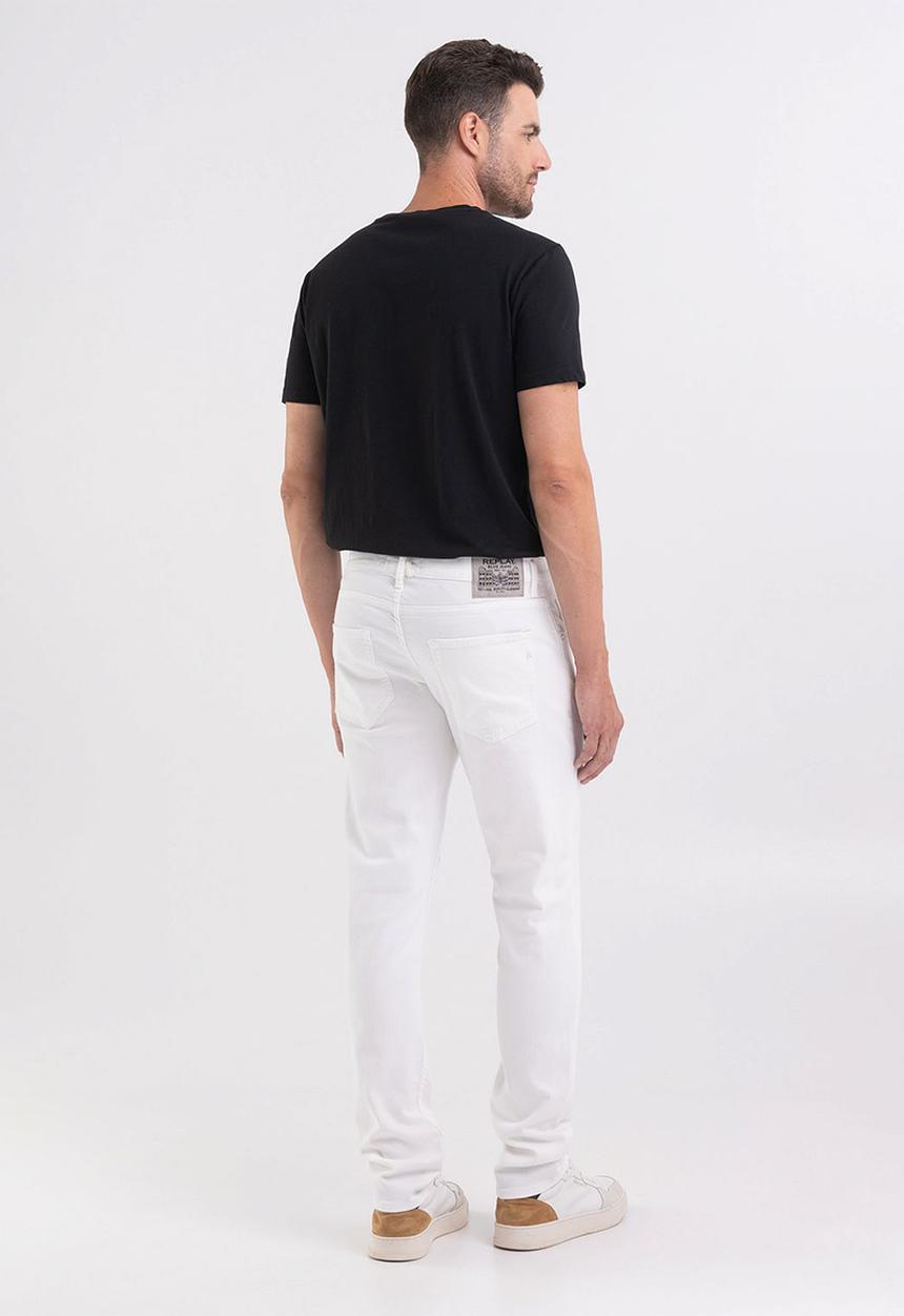 Replay - 9.5 OZ Stretch bull denim slim-tapered - white