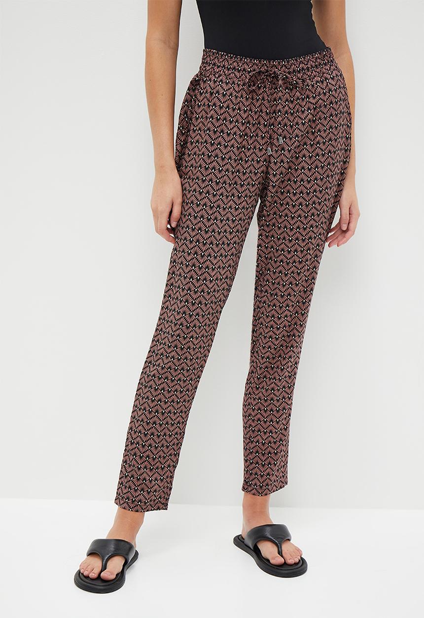 HAILYS - Print Trousers - black