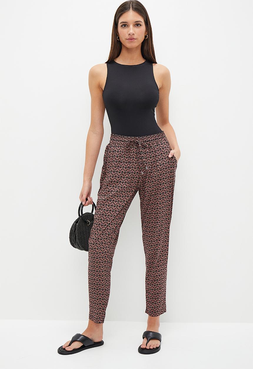 HAILYS - Print Trousers - black