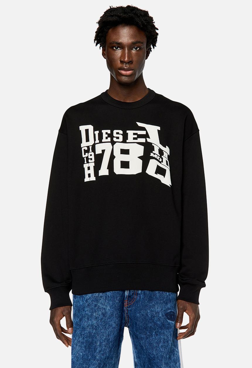 Diesel  - S-macs g2 sweat shirt loose fit - black