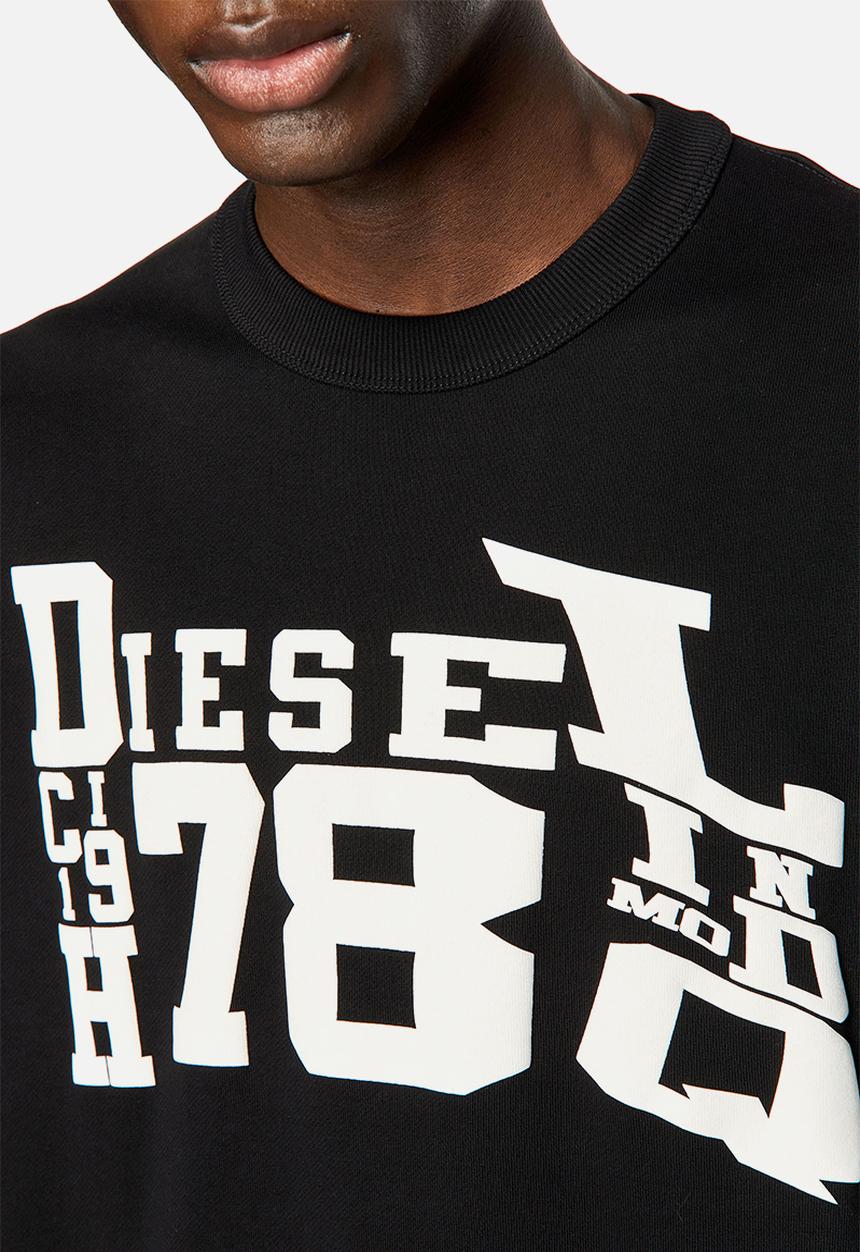Diesel  - S-macs g2 sweat shirt loose fit - black
