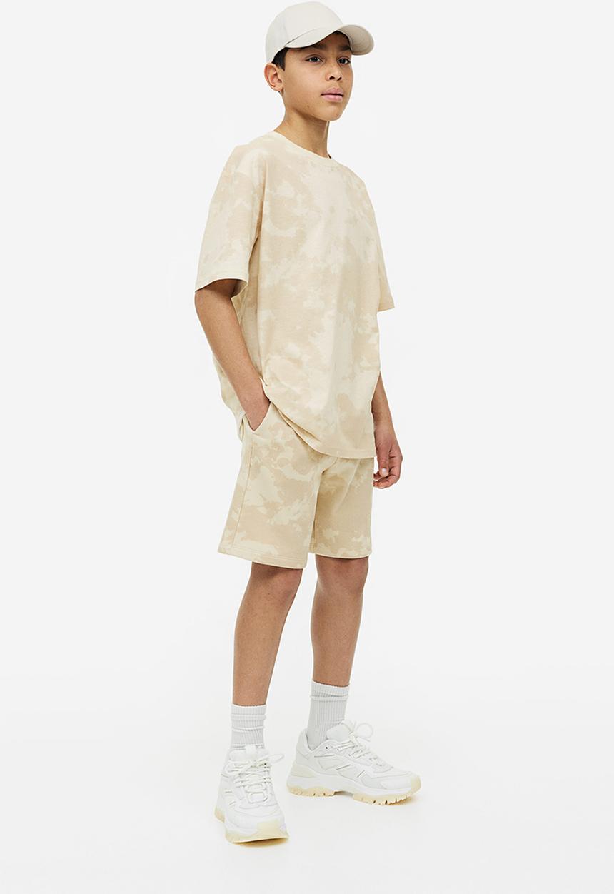 H&M - 2 Pack pull-on shorts - light beige & dark grey