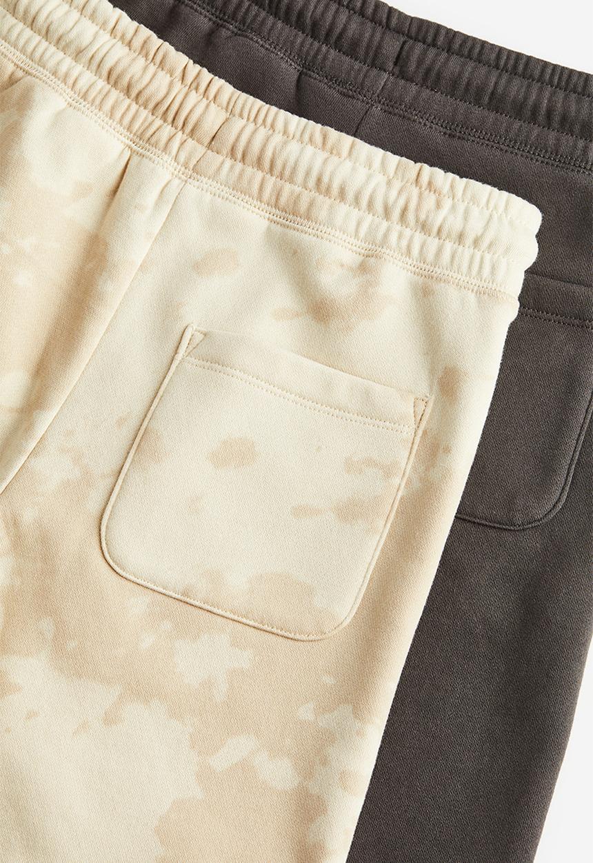 H&M - 2 Pack pull-on shorts - light beige & dark grey