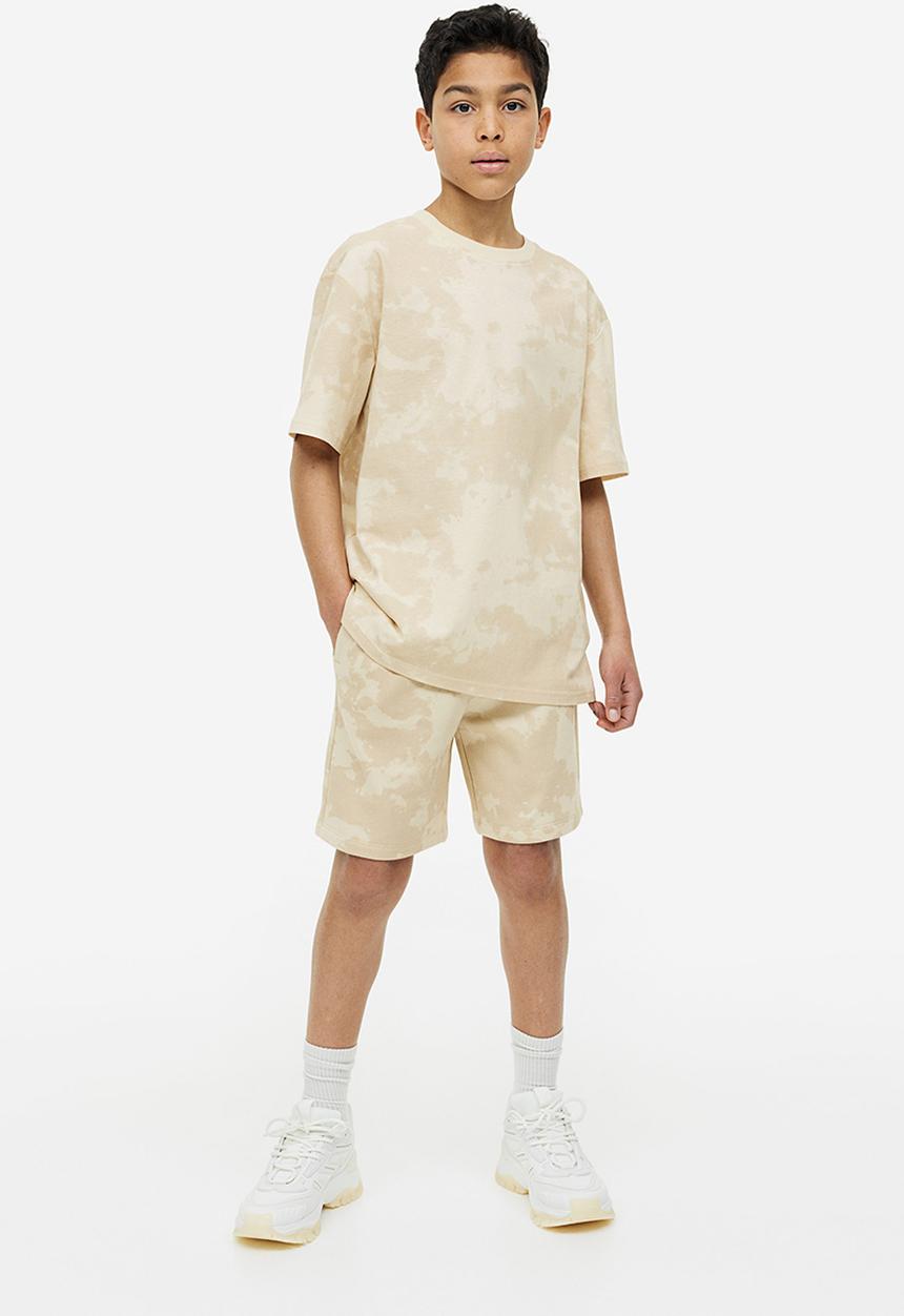 H&M - 2 Pack pull-on shorts - light beige & dark grey
