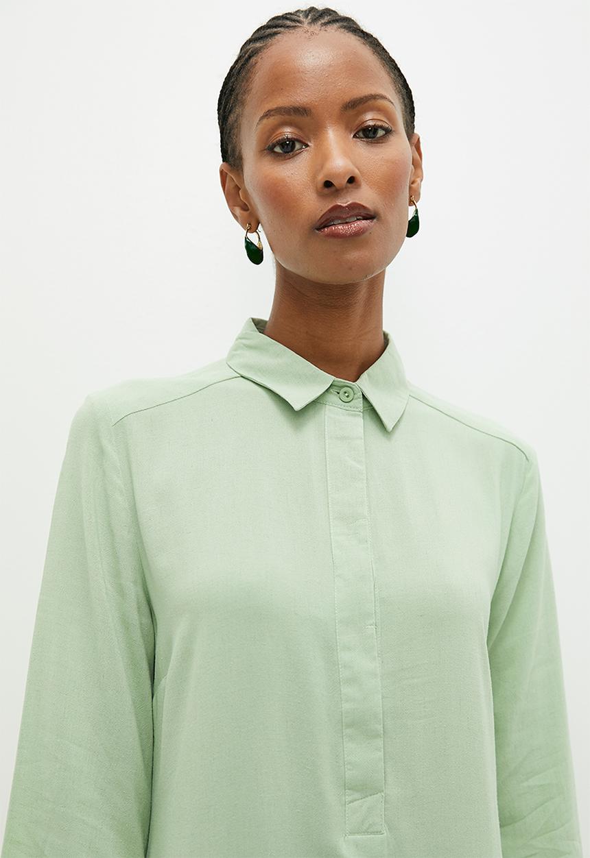 AMANDA LAIRD CHERRY - Zinhle - pistachio slub weave