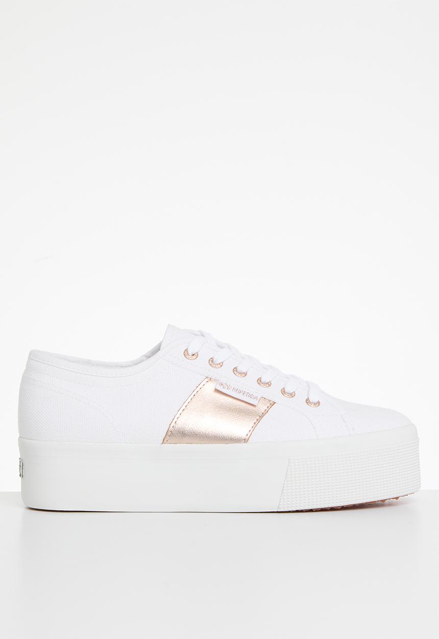 SUPERGA - 2790 Platform metallic nappa window - aui white rose pink