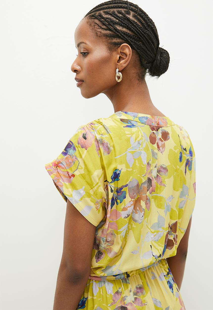 AMANDA LAIRD CHERRY - West - Chartreuse/Olive Flora