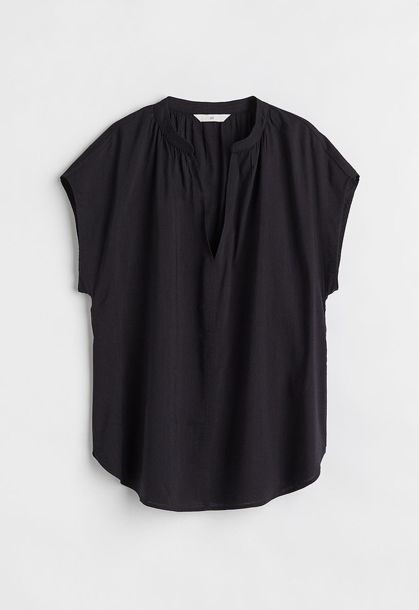 H&M - V-neck blouse - black