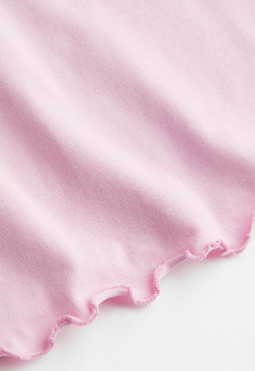 H&M - Cropped strappy top - light pink