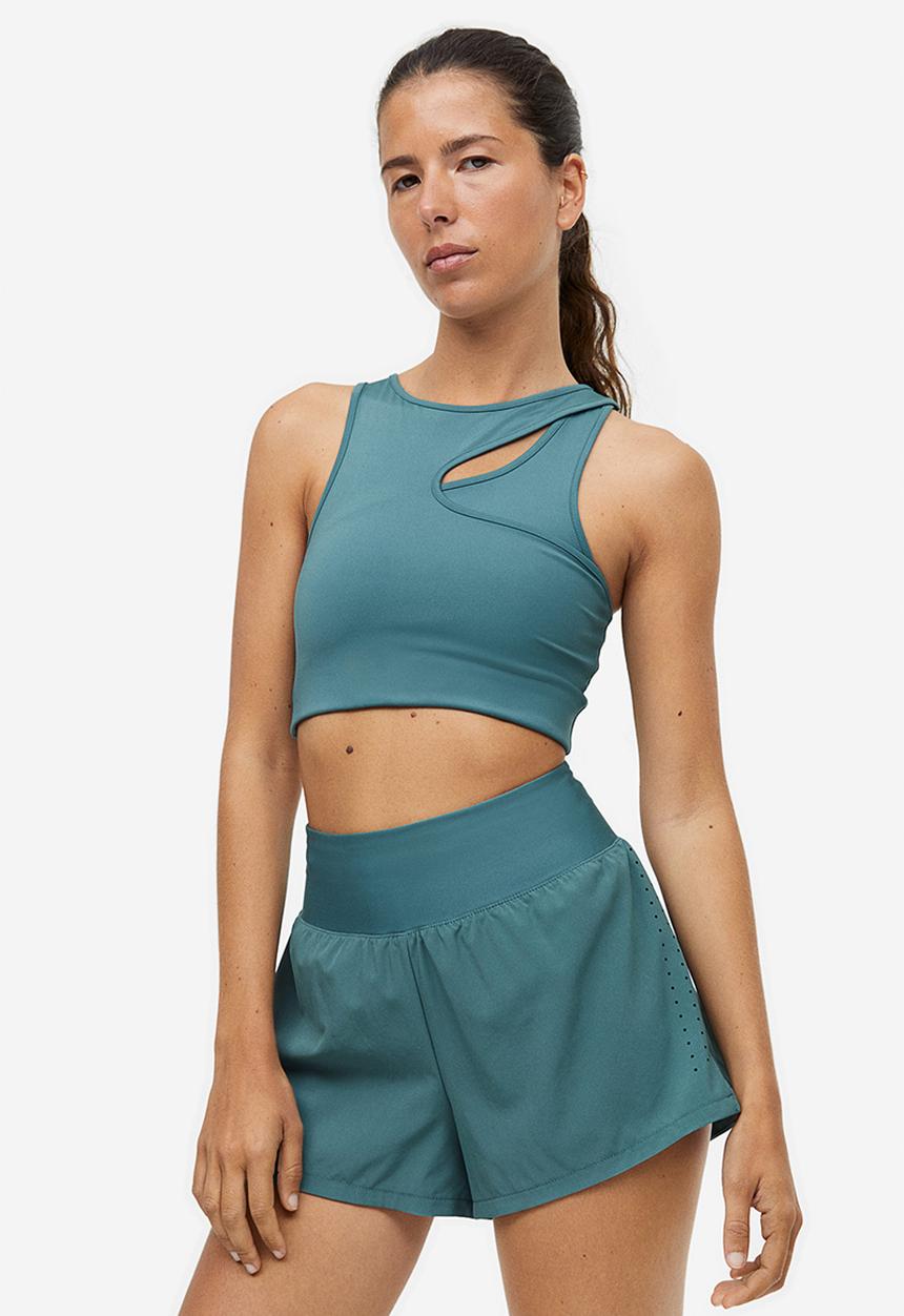 H&M - Drymove™ medium support sports bra - teal