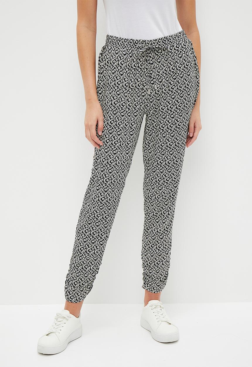 HAILYS - Print trousers - black diverse