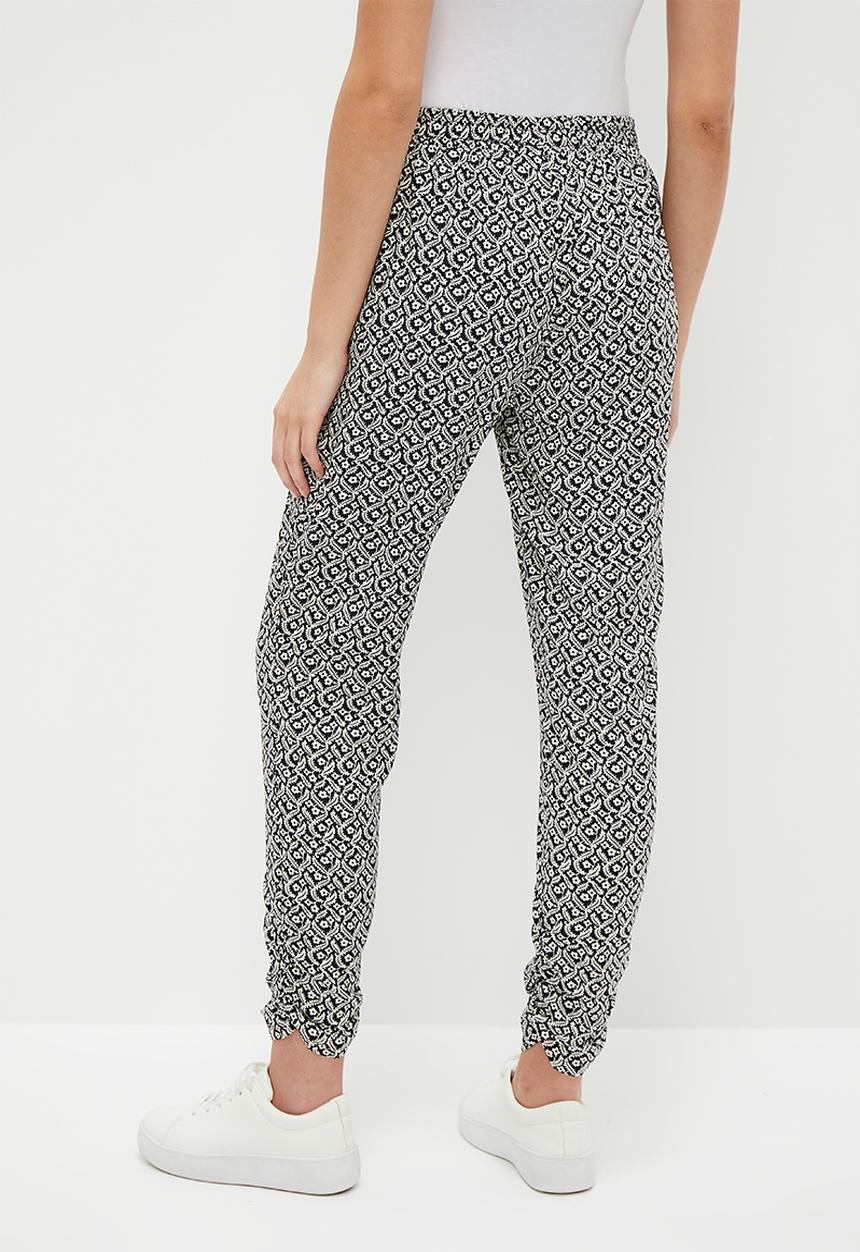 HAILYS - Print trousers - black diverse