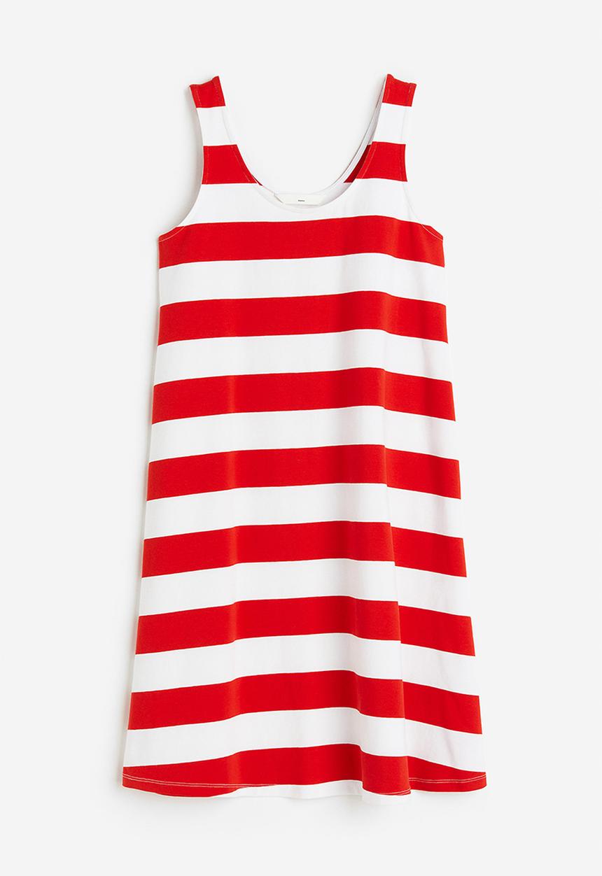 H&M - Mama a-line dress - red striped