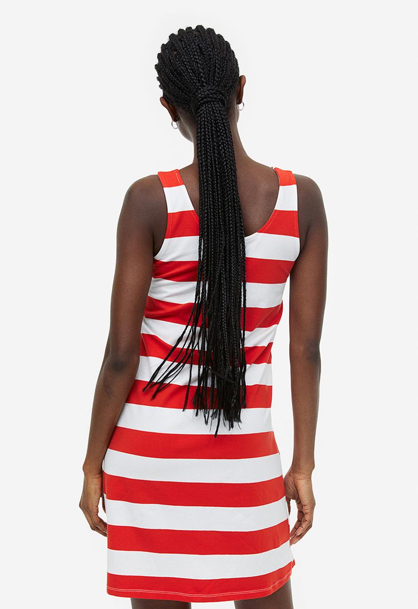 H&M - Mama a-line dress - red striped