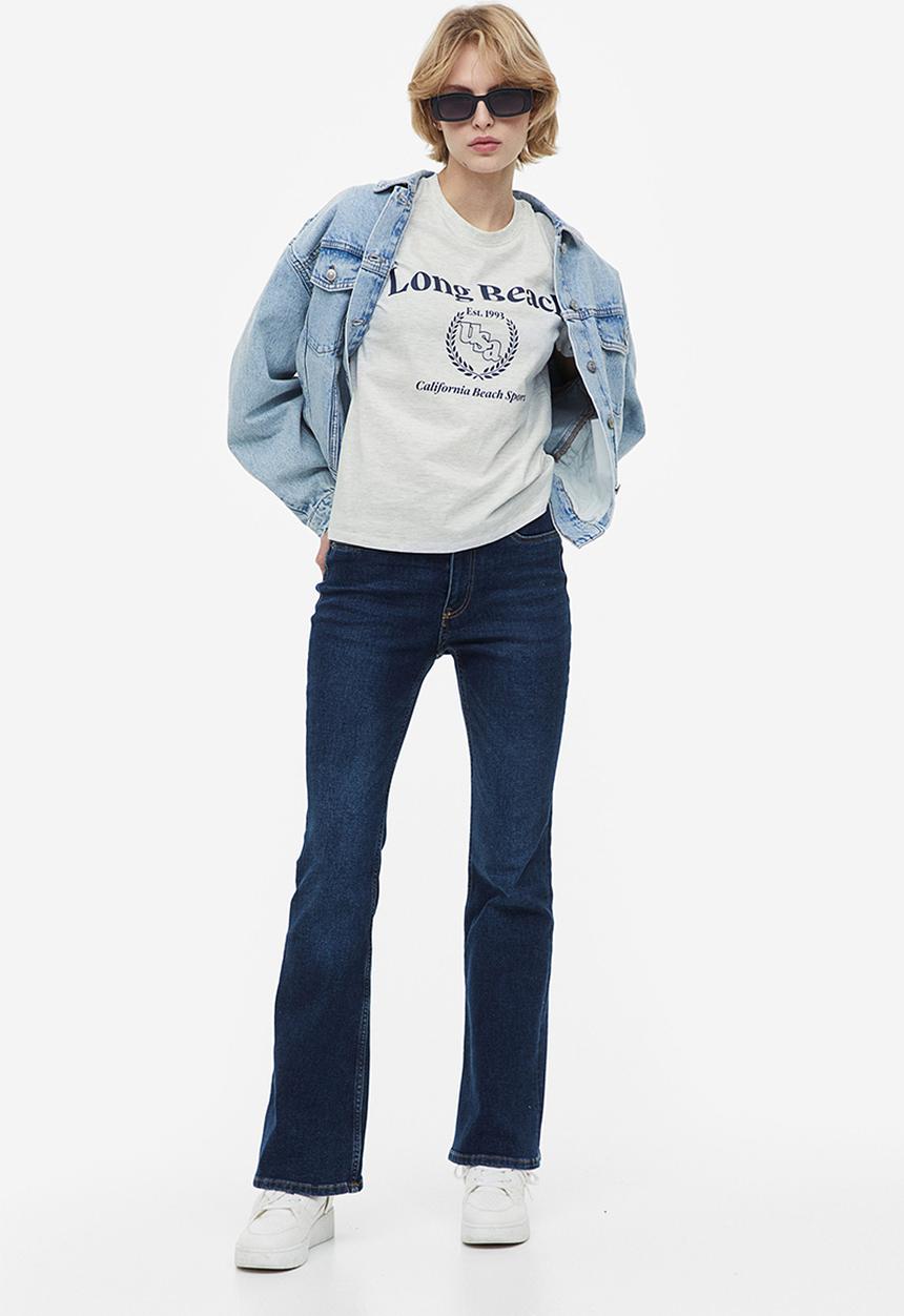 H&M - T-shirt - light grey marl long beach