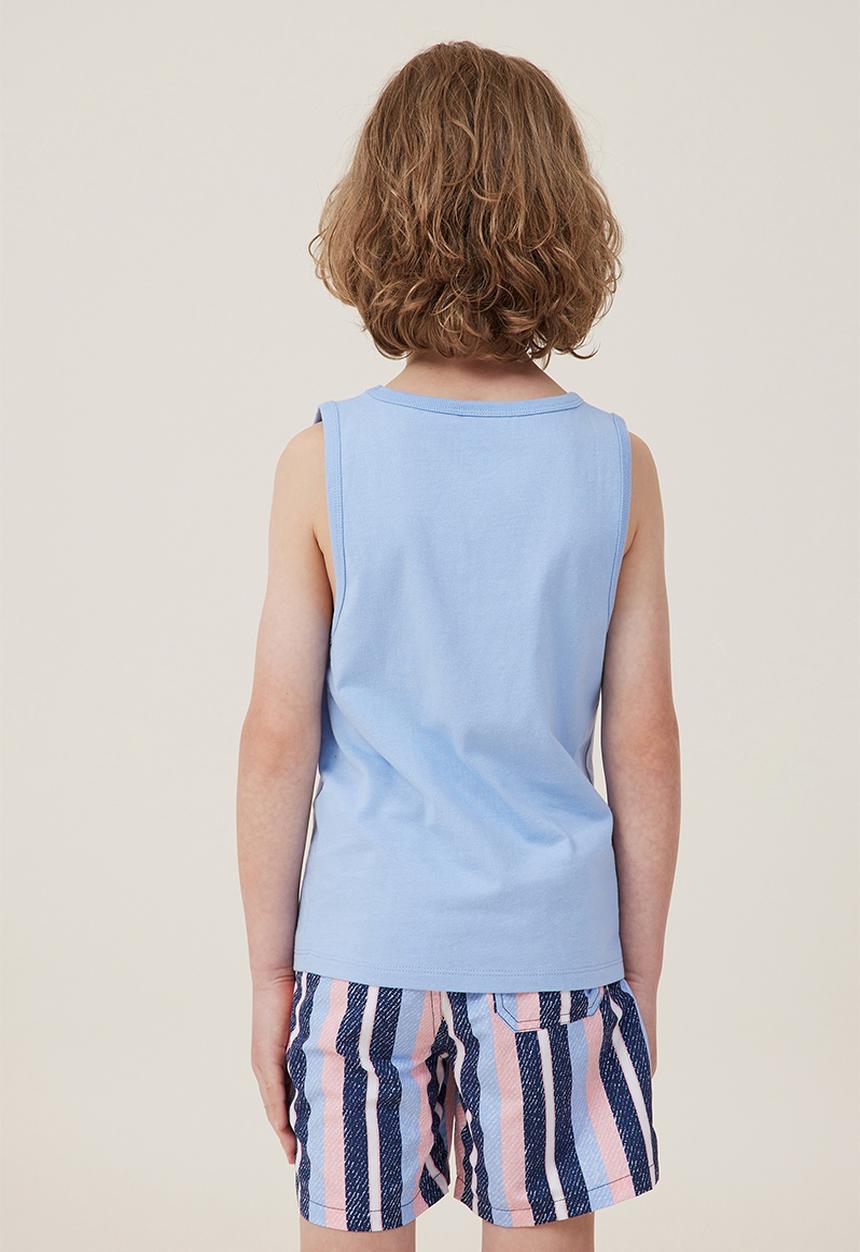 Cotton On - Olsen tank - dusk blue/jawsome surf club