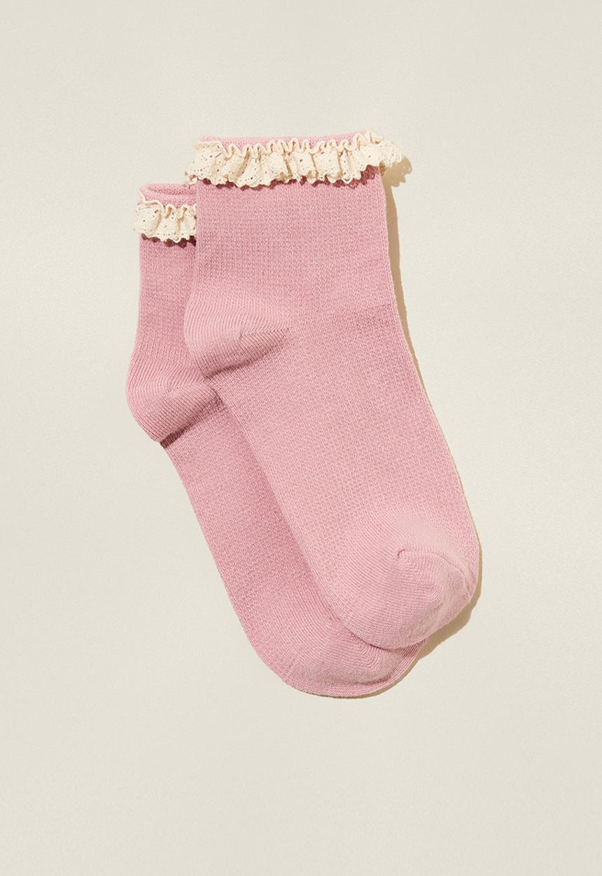 Cotton On - Single pack mid crew sock - zephyr crochet