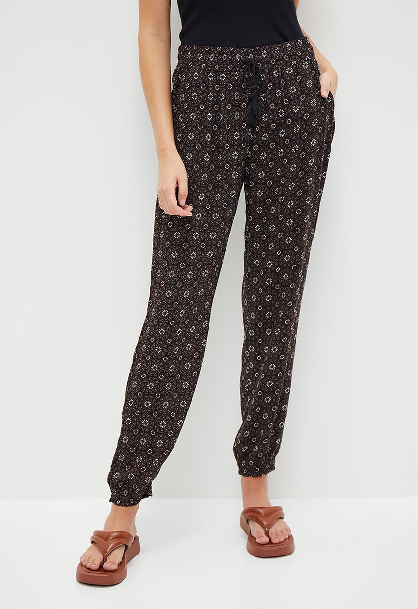 HAILYS - Print trousers - black