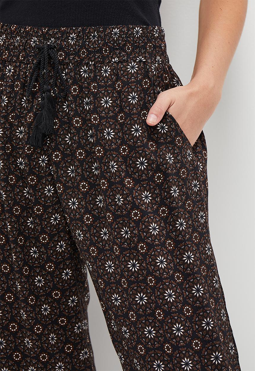 HAILYS - Print trousers - black