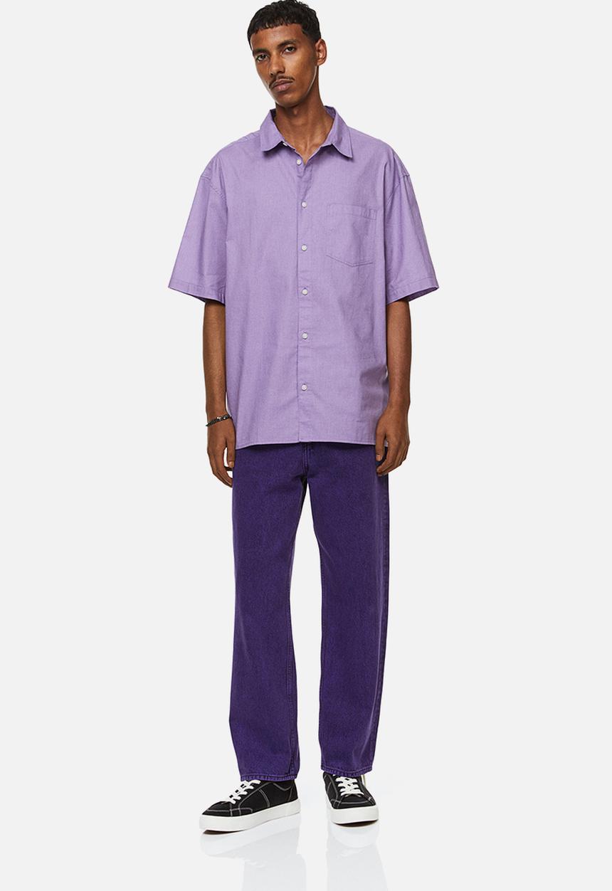 H&M - Relaxed fit short sleeved shirt - purple
