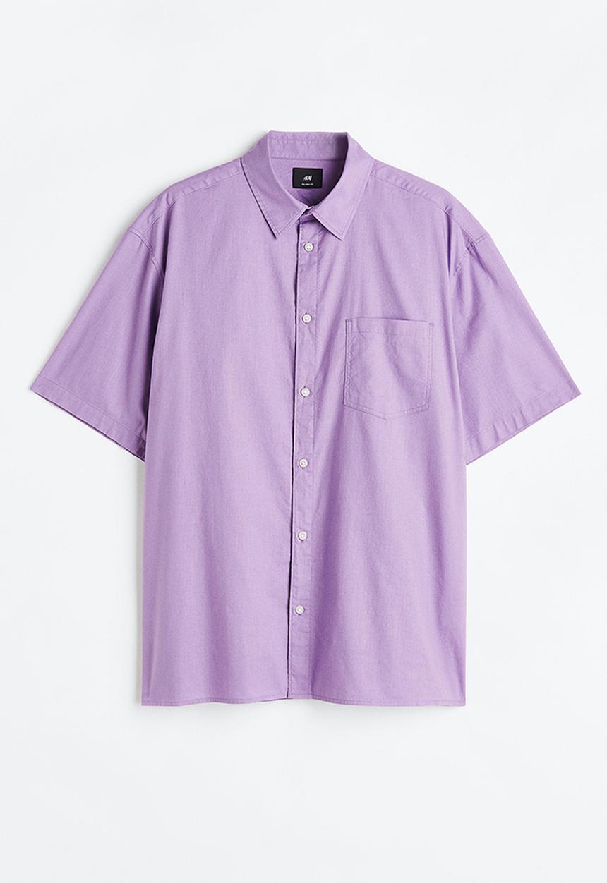 H&M - Relaxed fit short sleeved shirt - purple