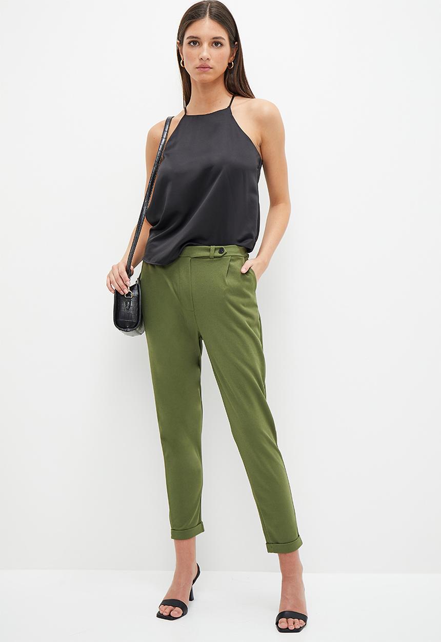 HAILYS - Slim leg trousers - khaki