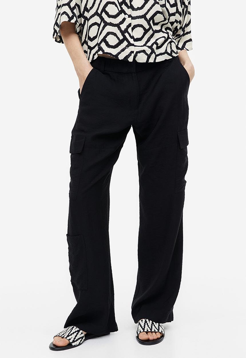 H&M - Cargo trousers - black