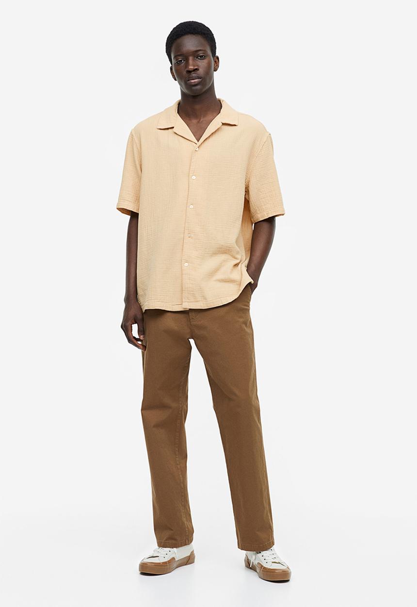 H&M - Regular fit muslin resort shirt - beige
