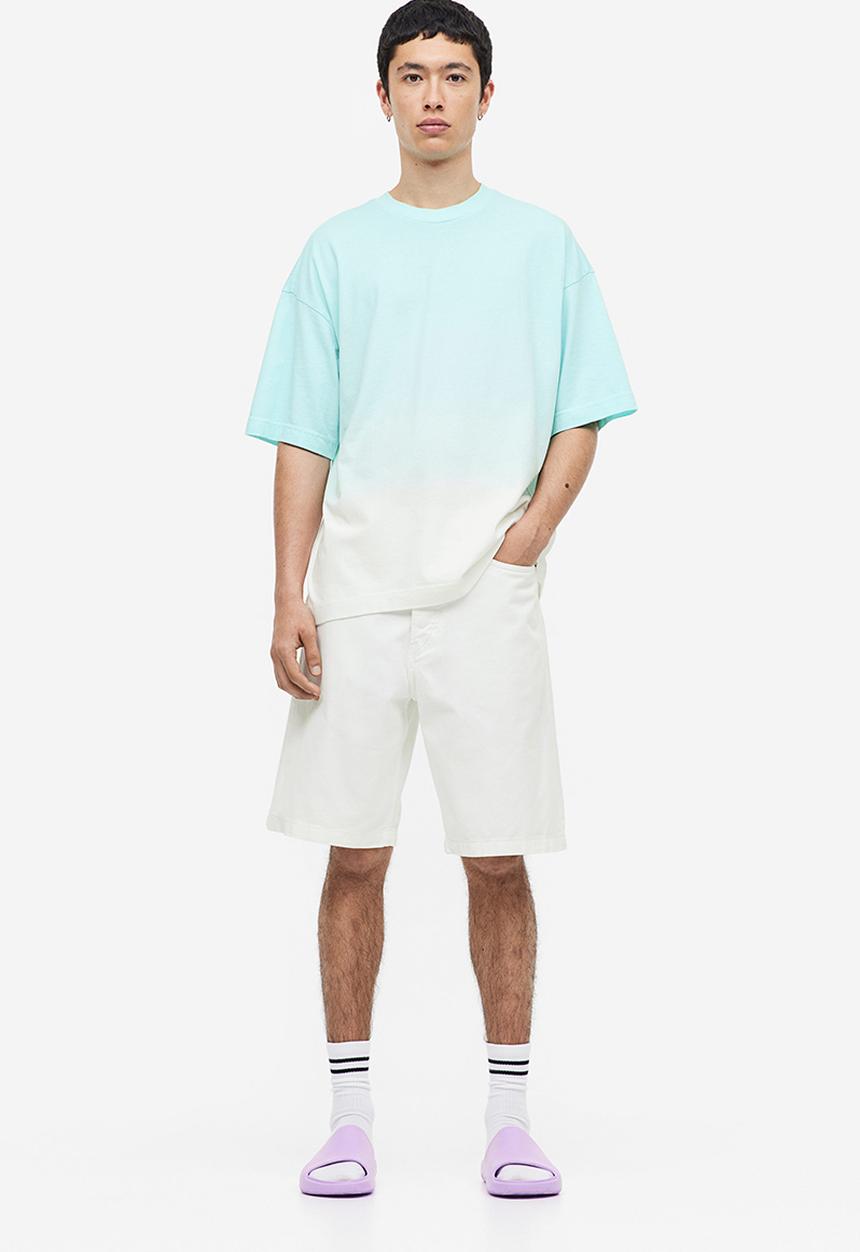 H&M - Oversized fit T-shirt - turquoise ombre