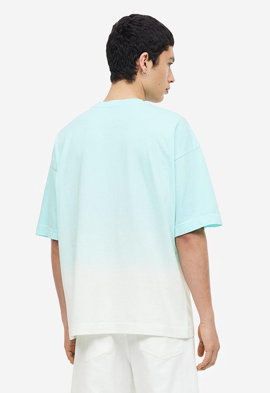 H&M - Oversized fit T-shirt - turquoise ombre