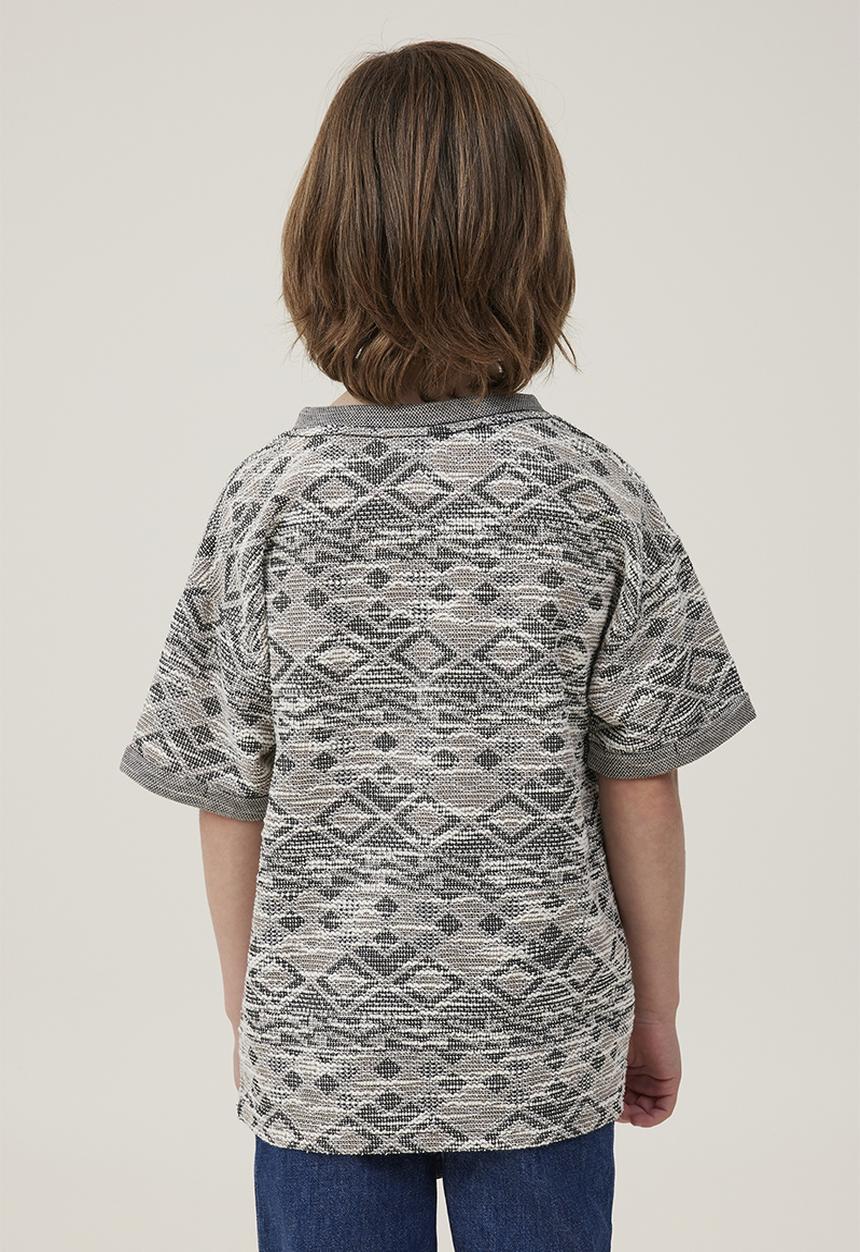 Cotton On - Jett short sleeve textured tee - phantom texture