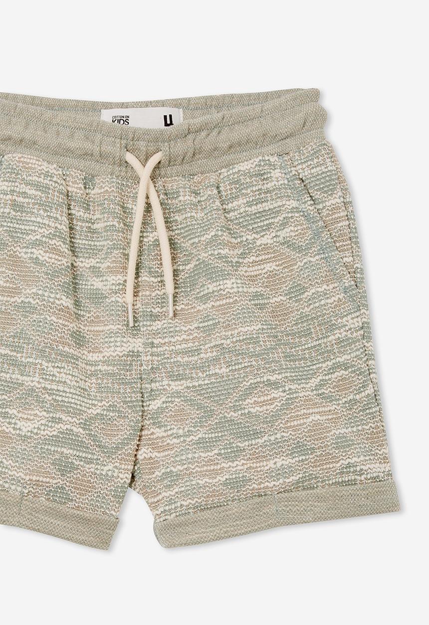 Cotton On - Jett textured short - deep sage texture