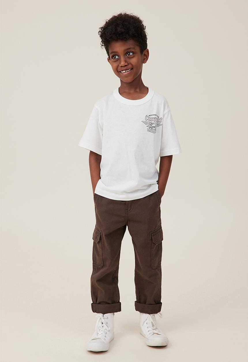 Cotton On - Jonny short sleeve print tee - vanilla/motorcycle customs