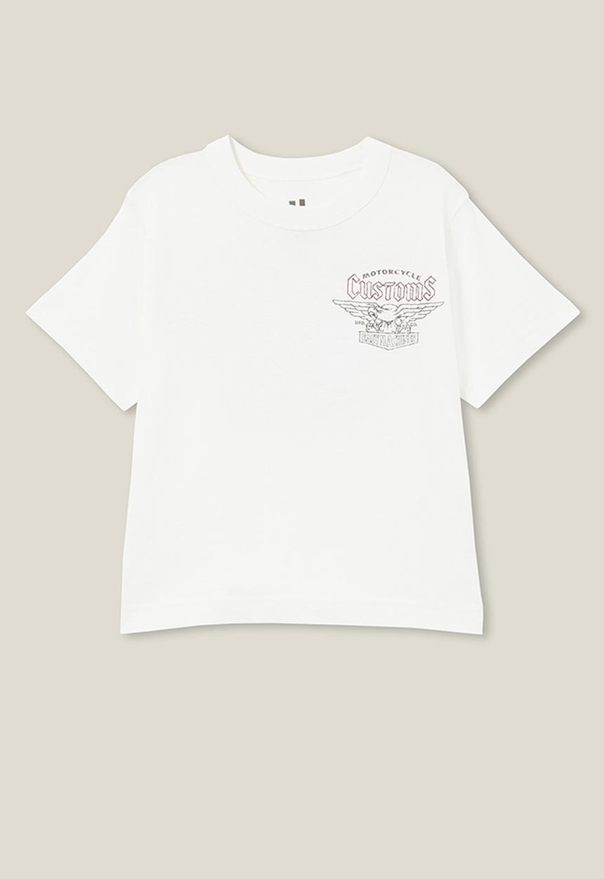 Cotton On - Jonny short sleeve print tee - vanilla/motorcycle customs