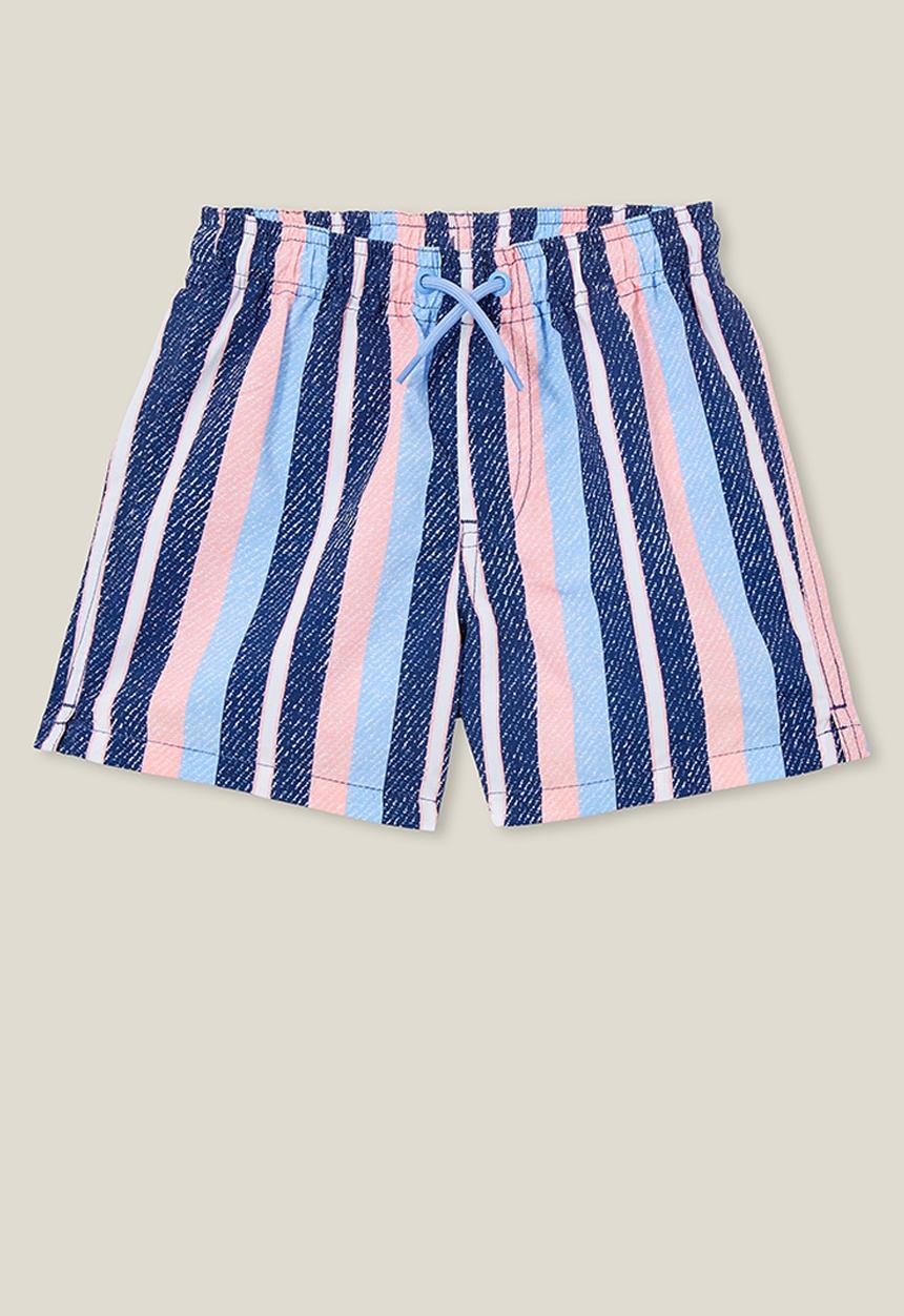 Cotton On - Bailey board short - in the navy / multi stripe
